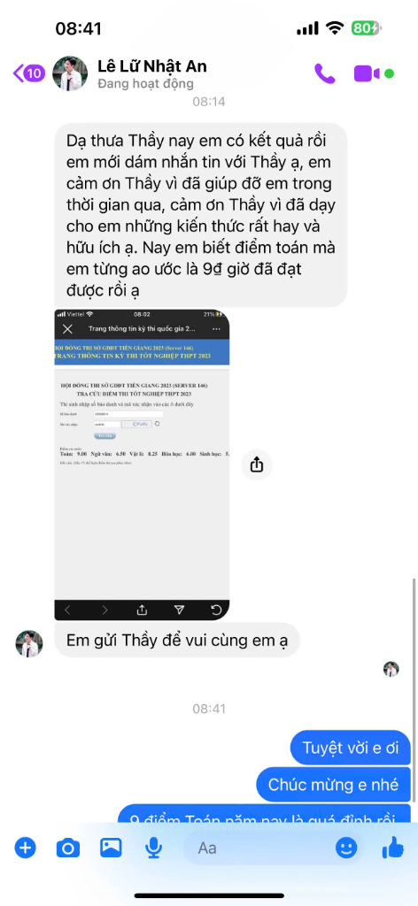 Feedback Lê Lữ Nhật An